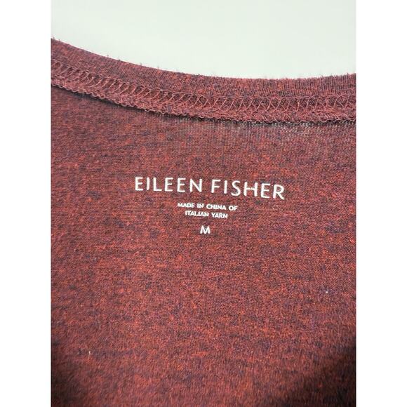 Eileen Fisher Top Womens Crewneck Pullover Long Sleeve Red Size Medium‎ - Picture 2 of 9